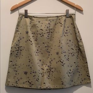 J. Crew Green Floral Skirt size 6